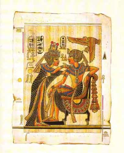 Kunstdruck 40x50 Pharao Tutanchamun, Anchesenamun