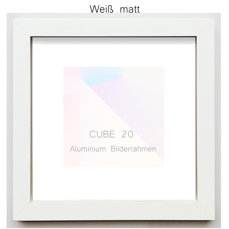 Aluminium Bilderrahmen 120x120 cm in weiß oder schwarz matt