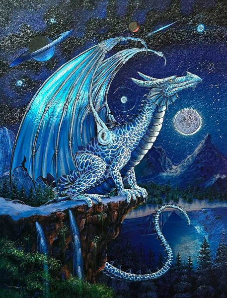 Ice Dragon, Eisdrache Dufex Alu Poster 43x54 cm