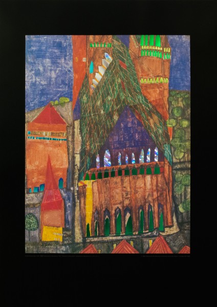 Kathedrale Hundertwasser Kunstdruck
