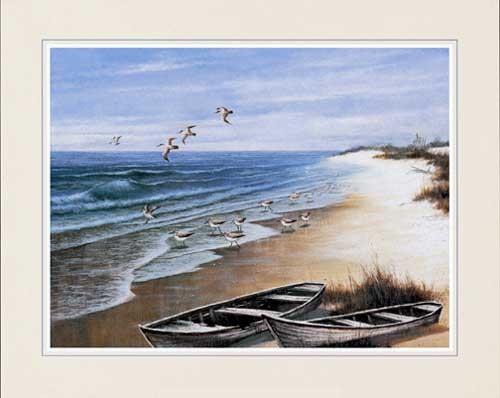 Zwei Boote am Strand, Chiu Kunstdruck 40x50 cm
