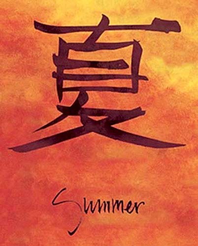 Chinesisches Zeichen für Sommer-Poster
