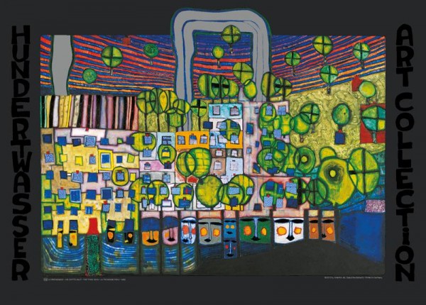 Löwengasse-Die Dritte Haut von Hundertwasser Kunstdruck