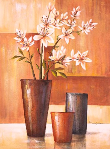 Flores Sobre Abstracto IV, Manuel Luna