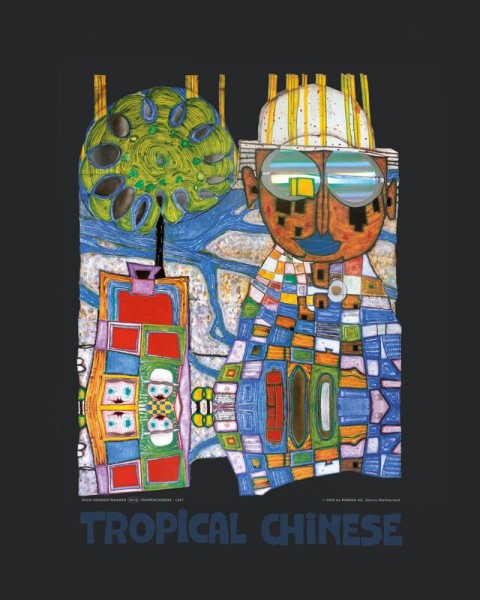 Tropenchinese Hundertwasser Kunstdruck 40x50 cm