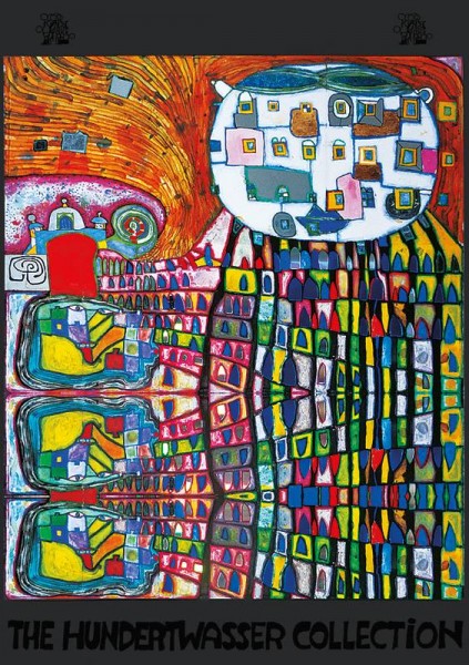 Kunstdruck Haukatze von Hundertwasser