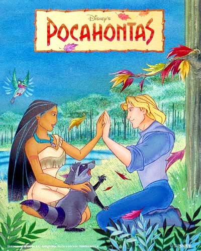 Pocahontas mit John Dufex Alubild 16x21