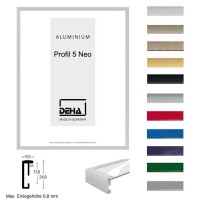 Aluminium Bilderrahmen 100x150 / 150x100 cm DEHA Profil V