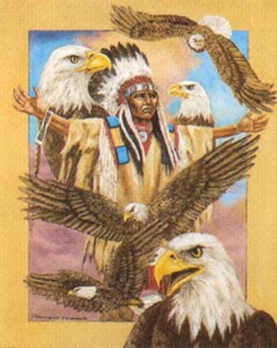 Indianer und Adler by J.T. Vogtschmidt