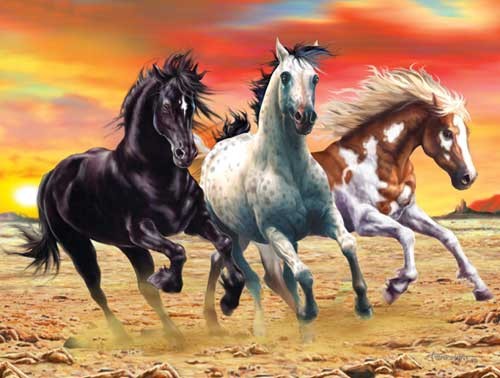 Pferde, Three Mustangs