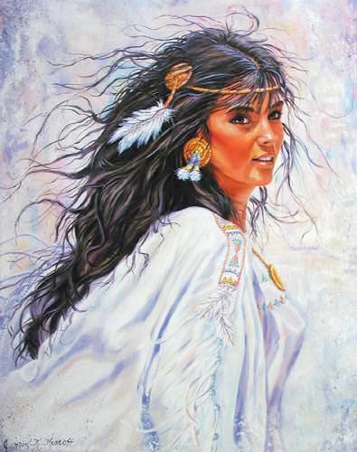 Indianerin als Braut Poster 40x50