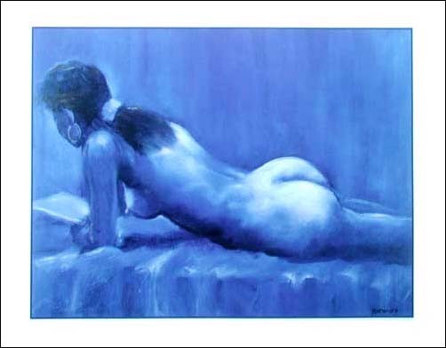 Akt in Blau IV by Leonardo *