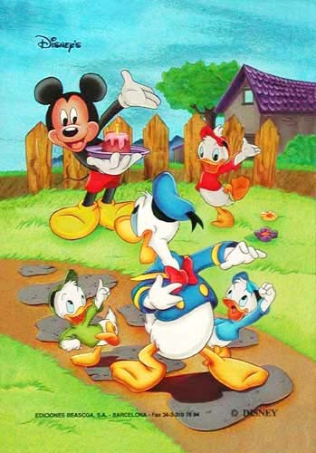 Micky Maus Donald Postkarte