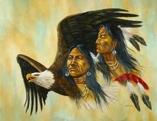 Indianer und Adler by Vogtschmidt