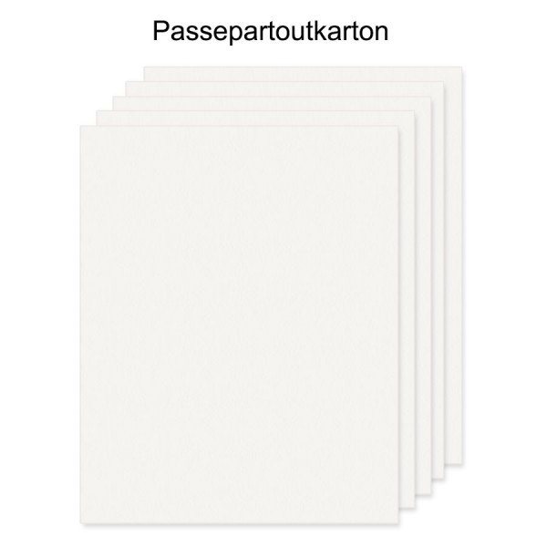 Passepartoutkarton ohne Ausschnitt weiß