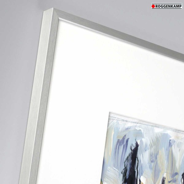Alurahmen, Aluminium Bilderrahmen 100 x 100 cm kantiges Profil von Roggenkamp