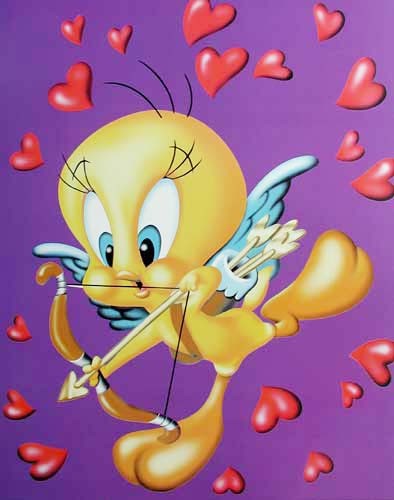 Tweety Amor Lila Poster 40x50 cm