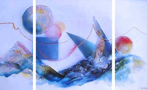 Abstraktes Bild- Triptychon
