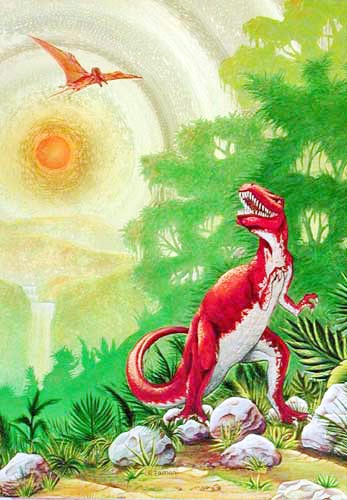 Dino Tyrannosaurus Dufex Postkarte Bild