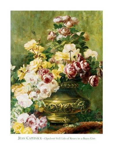 Stilleben mit Rosen J. Capeinick Kunstdruck