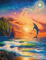 Dufex Alubild 16x21 cm: Sternenbild Delfin – Sea Spirits von Malcom Horton Dufex Alubild 16x21 cm: Sternenbild Delfin – Sea Spirits von Malcom Horton