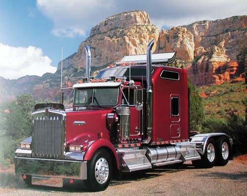 Maroon Kenworth by Richard Stockton