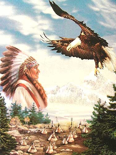 Indianer und Adler