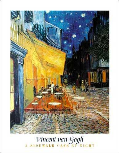 A Sidewalk Cafe at Night *