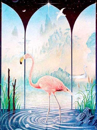 Flamingo Dufex Alu Bild 16x21 cm