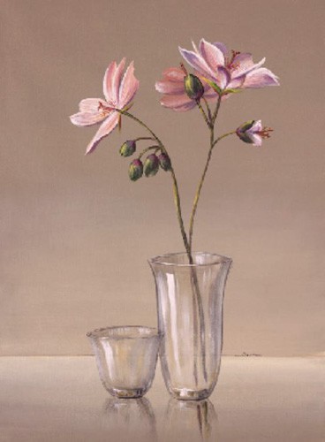 Rosa Blumen Poster