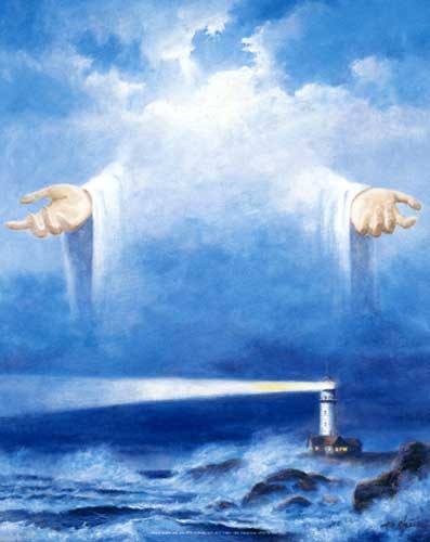 Jesus und Leuchtturm