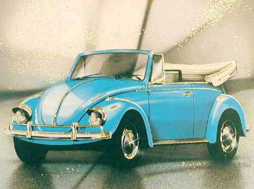 VW Cabrio, blau