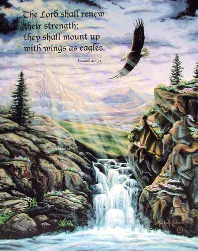 Adlerbild mit Spruch Poster. Der aufsteigende Weißkopfseeadler