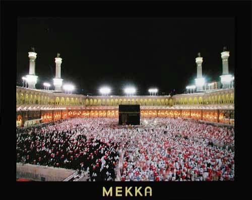 Mekka bei Nacht Kunstdruck 56x71 cm