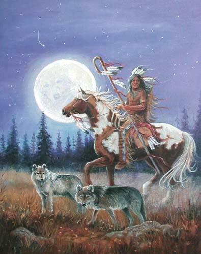 Indianer und Wolfsmond by M.Caroselli