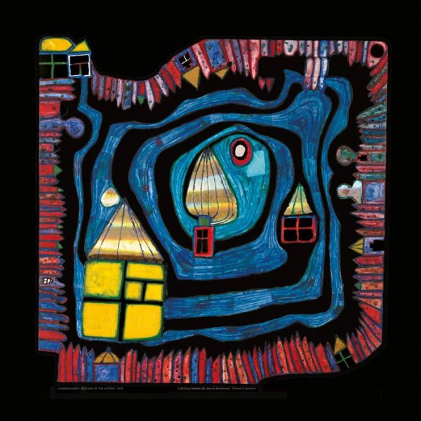 Wasserende am Dach von Hundertwasser - Kunstdruck