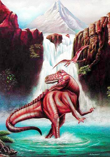 Dinosaurier Allosaurus Dufex Postkarte
