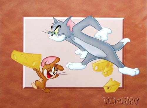 Poster 40x50 cm: Tom und Jerry Käseschlacht