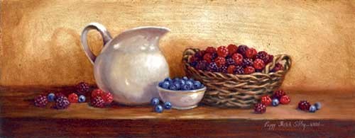 Stilleben mit Waldbeeren