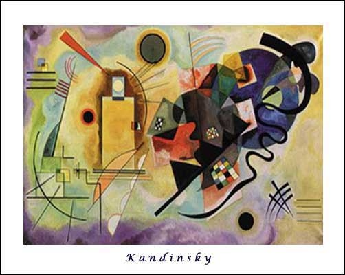 Kunstdruck 56x71 cm: Gelb Rot Blau von Kandinsky Wassily