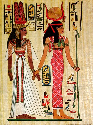 Hathor und Nefertari Dufex Alubild 16x21 cm