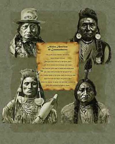 Native American 10 Indian Commandments