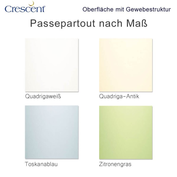 Crescent Passepartout mit Gewebestruktur