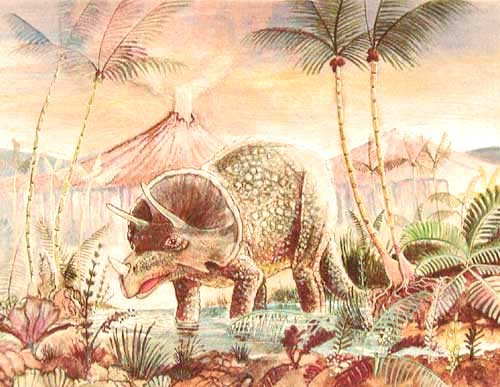 Dinosaurier Triceratops Dufex Alu Bild