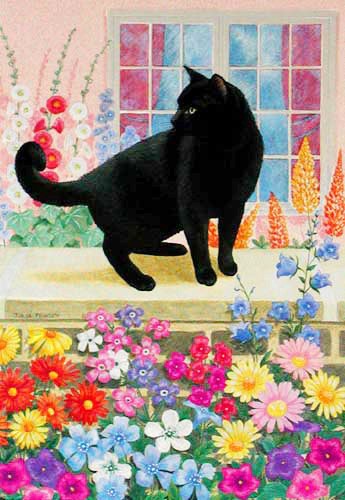 Schwarze Katze by Julia Pewsey