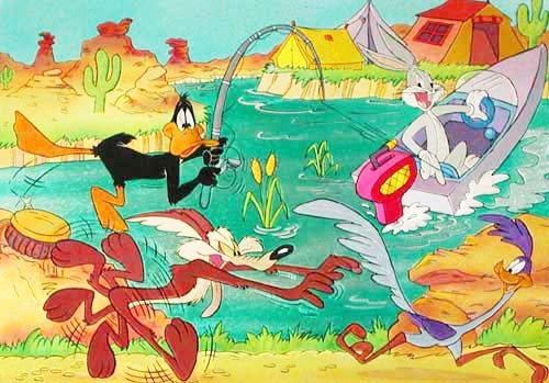 Postkarte 10x15 cm: The Camping Holiday - Looney Tunes