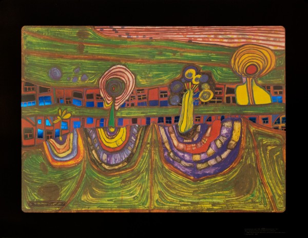 Downtownlane Hundertwasser Kunstdruck