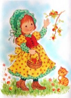 Mädchen und Katze by Sarah Kay Mädchen und Katze by Sarah Kay