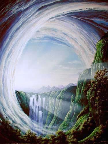 Mystische Welt von Huber Kunstdruck 56x71