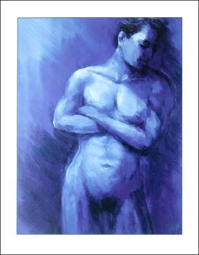 Akt, Mann in Blau I by Leonardo *